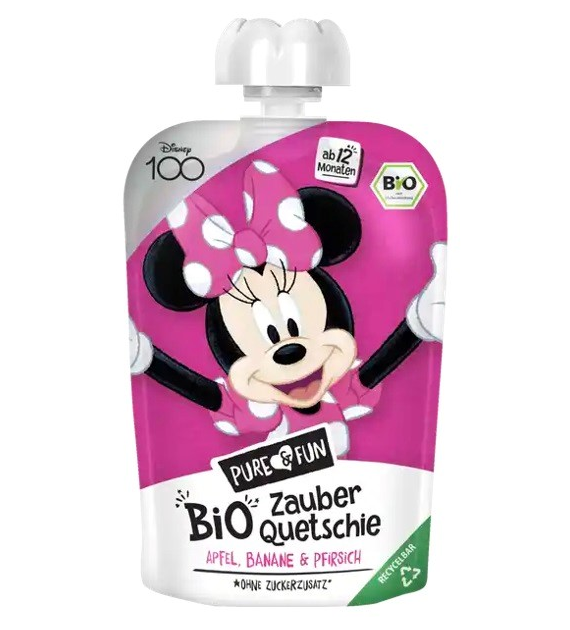 Przecier jabłko- banan- brzoskwinia BIO 100 g Myszka Minnie