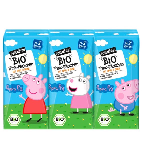 Napój jabłko- gruszka BIO 3 x 200 ml Świnka Peppa