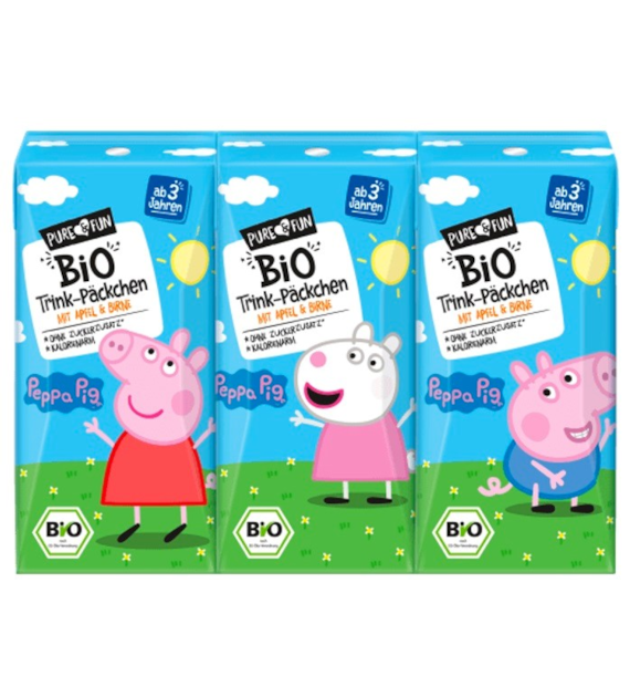 Napój jabłko- gruszka BIO 3 x 200 ml Świnka Peppa