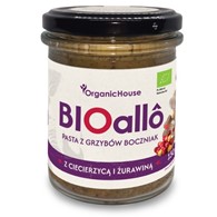 BIOallô - pasta z grzybów boczniak z ciecierzycą i żurawiną 180 g