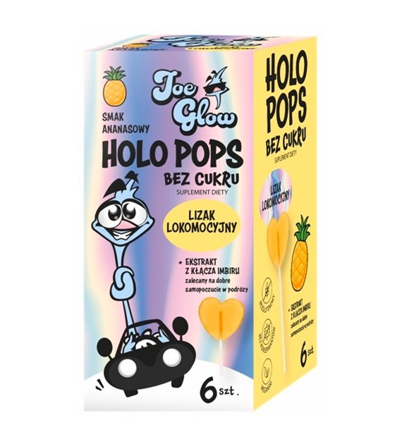 HOLOPOPS lizak lokomocyjny bez cukru  (6szt) 36g