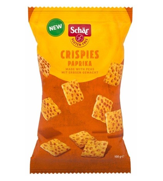 Crispies- przekąska z grochu o smaku paprykowym BEZGL. 100 g