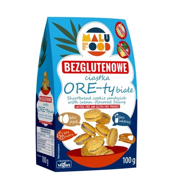 Ciastka ORE-TY BIAŁE BEZGL. B/C 100g