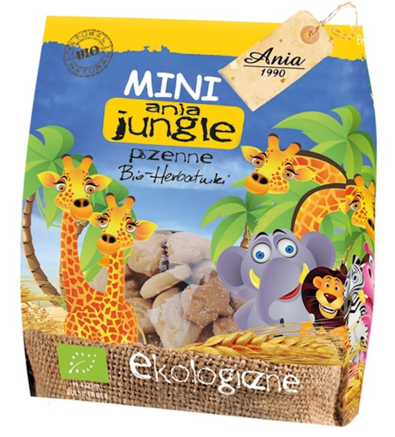 Herbatniki mini jungle pszenne BIO 100 g