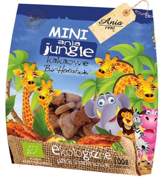 Herbatniki mini jungle kakowe BIO 100g