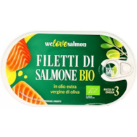 Filet z łososia w oliwie extra virgine BIO 170g/100g