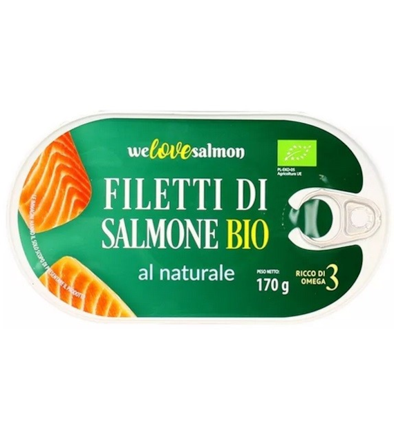 Filet z łososia w zalewie naturalnej BIO 170g/100g
