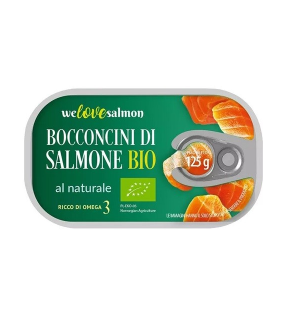 Kawałki łososia w zalewie naturalnej BIO 125g /70 g