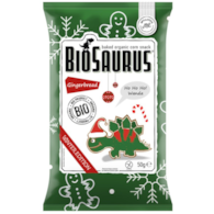 Chrupki kukurydziane Dinozaury ZIMOWE o smaku piernikowym BEZGL. BIO 50 g