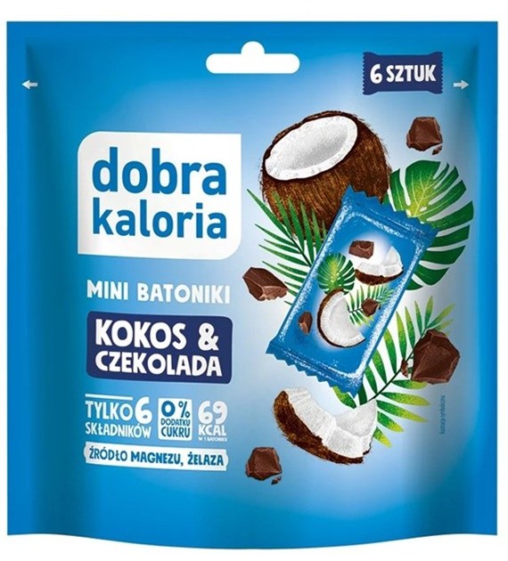 Mini batoniki kokos & czekolada ( 6szt) 102 g