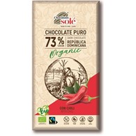 Czekolada gorzka 73% kakao z chili BIO 100 g