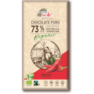 Czekolada gorzka 73% kakao z chili BIO 100 g