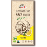 Czekolada gorzka 56% kakao z cytryną BIO 100 g