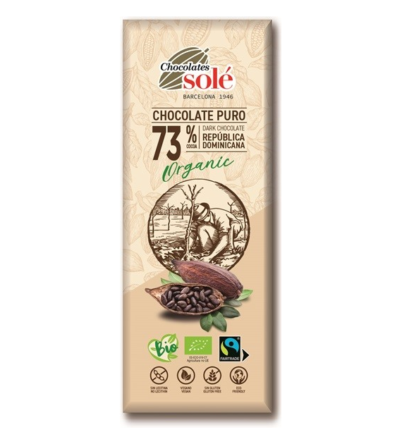 Czekolada gorzka 73% kakao BIO 25 g