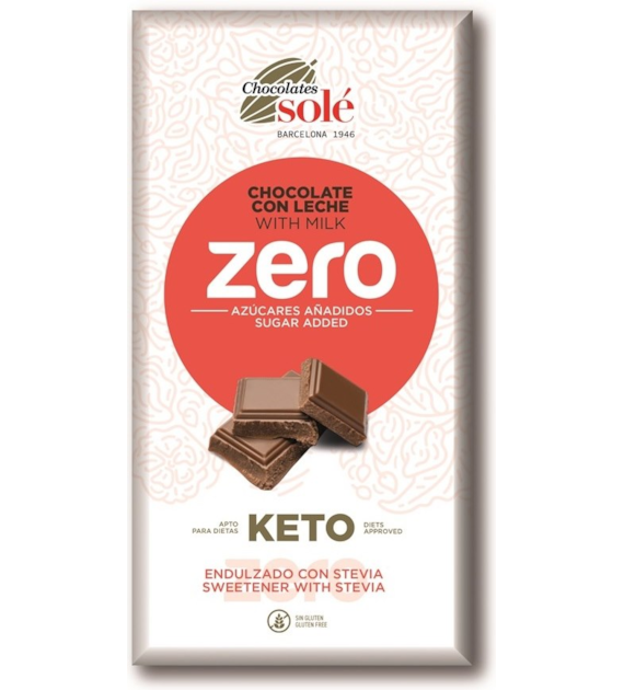 Czekolada mleczna bez dodatku cukru ze stewią KETO 100 g