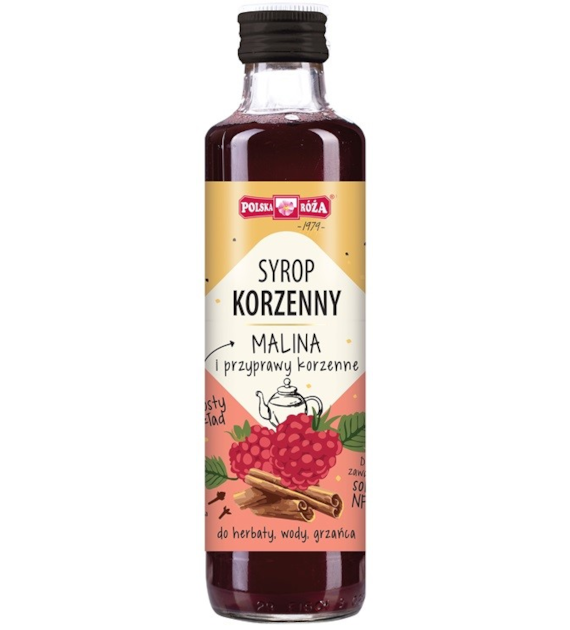 Syrop korzenny Malina i przyprawy korzenne 250ml