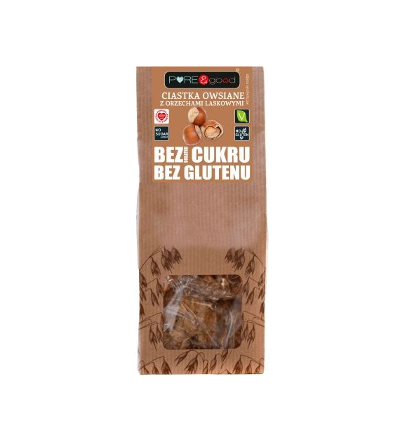 Ciastka owsiane z orzechami laskowymi BEZGL. B/C 150g