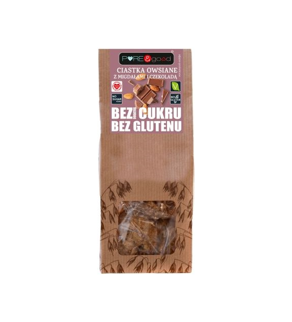 Ciastka owsiane z migdałami i czekoladą BEZGL.  B/C 150g