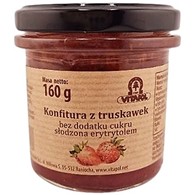 Konfitura z truskawek słodzona erytrytolem B/C 160g