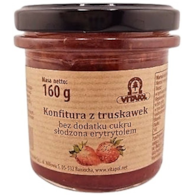 Konfitura z truskawek słodzona erytrytolem B/C 160g