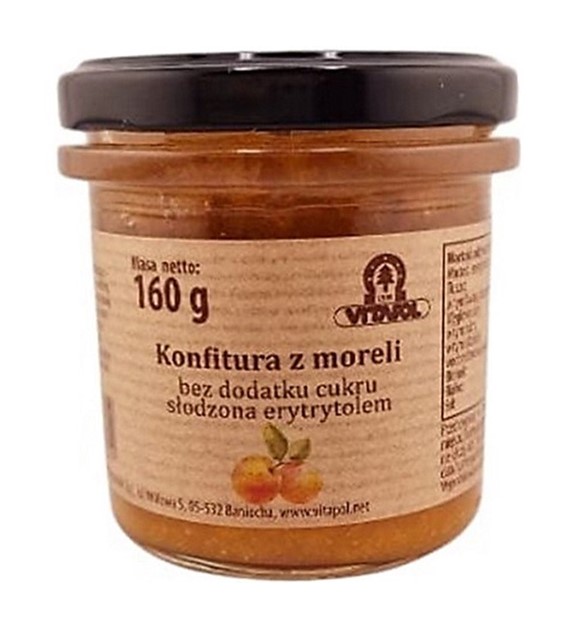 Konfitura z moreli słodzona erytrytolem B/C 160g