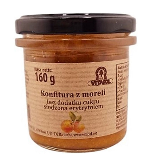 Konfitura z moreli słodzona erytrytolem B/C 160g