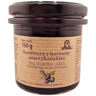 Konfitura z borówki amerykańskiej słodzona erytrytolem B/C 160g