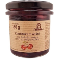Konfitura z wiśni słodzona erytrytolem  B/C 160g