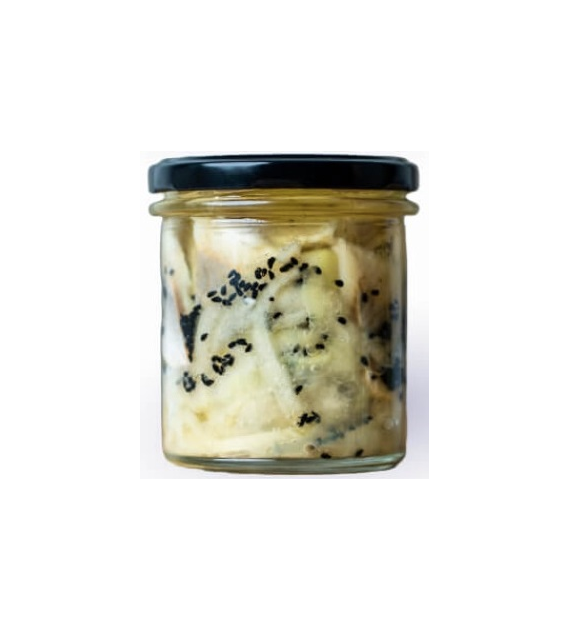 Śledź z czarnuszką w marynacie cytrynowo- miodowej słoik 250g