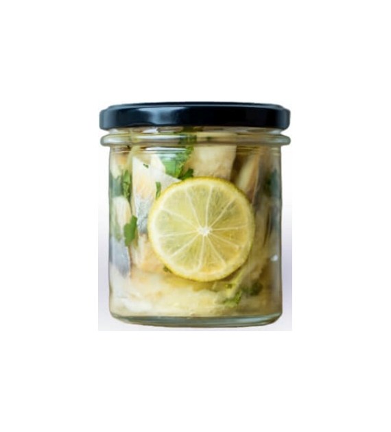 Śledź z limonką i kolendrą w marynacie cytrynowo - miodowej słoik 250g