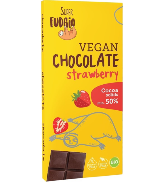 Wegańska czekolada truskawkowa BIO 80 g