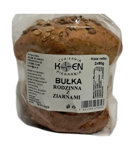 Bułka rodzinna z ziarnami 2x60g