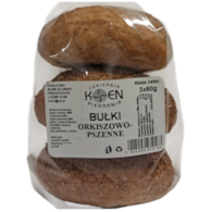 Bułki orkiszowo-pszenne 3x60