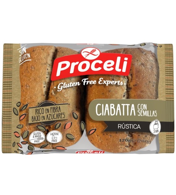 Ciabatta z ziarnami- bułki do zapiekania BEZGL. 120 g