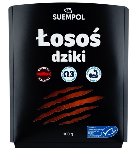 Łosoś wędzony dziki z Alaski 100g