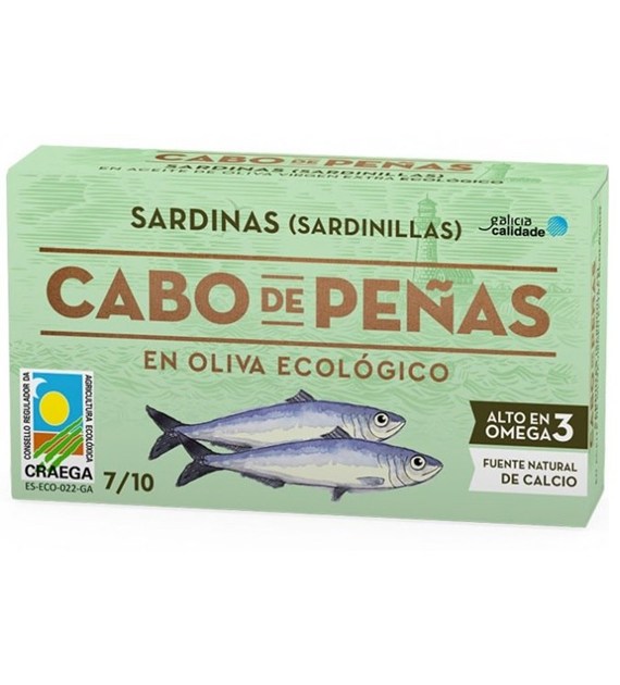 Mini sardynki w ekologicznej oliwie z oliwek 85 g