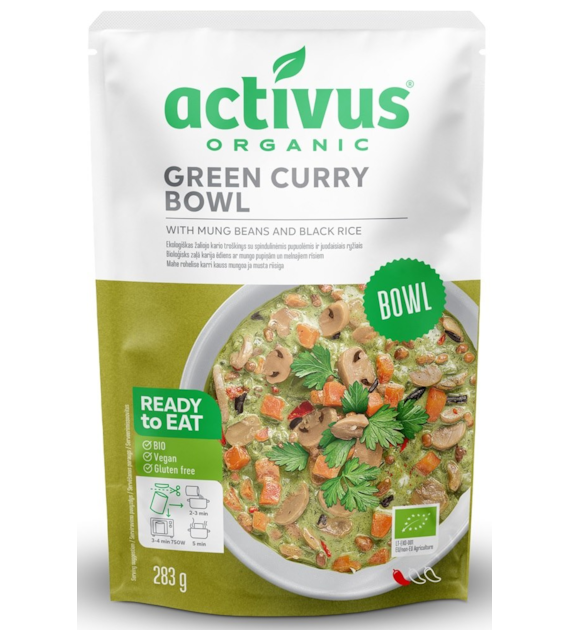 Danie zielone curry z fasolą mung i czarnym ryżem BEZGL. BIO 283 g
