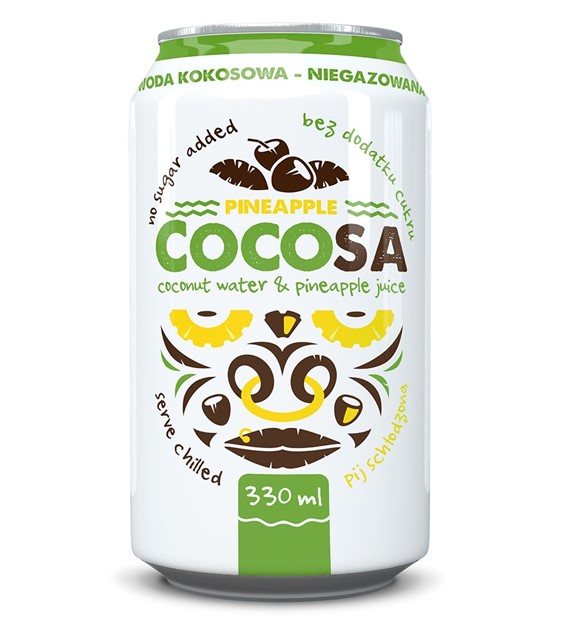 Woda kokosowa z sokiem z ananasa NFC 330 ml