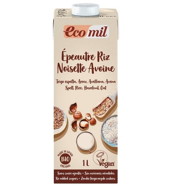 Napój roślinny orkisz-ryż-orzechy laskowe- owies BIO 1 l