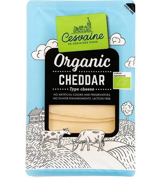 Ser cheddar w plastrach BIO 125 g