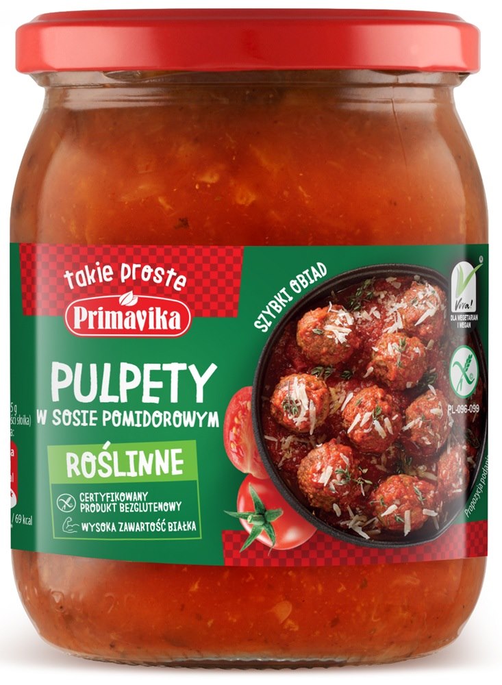 Pulpety roślinne w sosie pomidorowym BEZGL. 470g