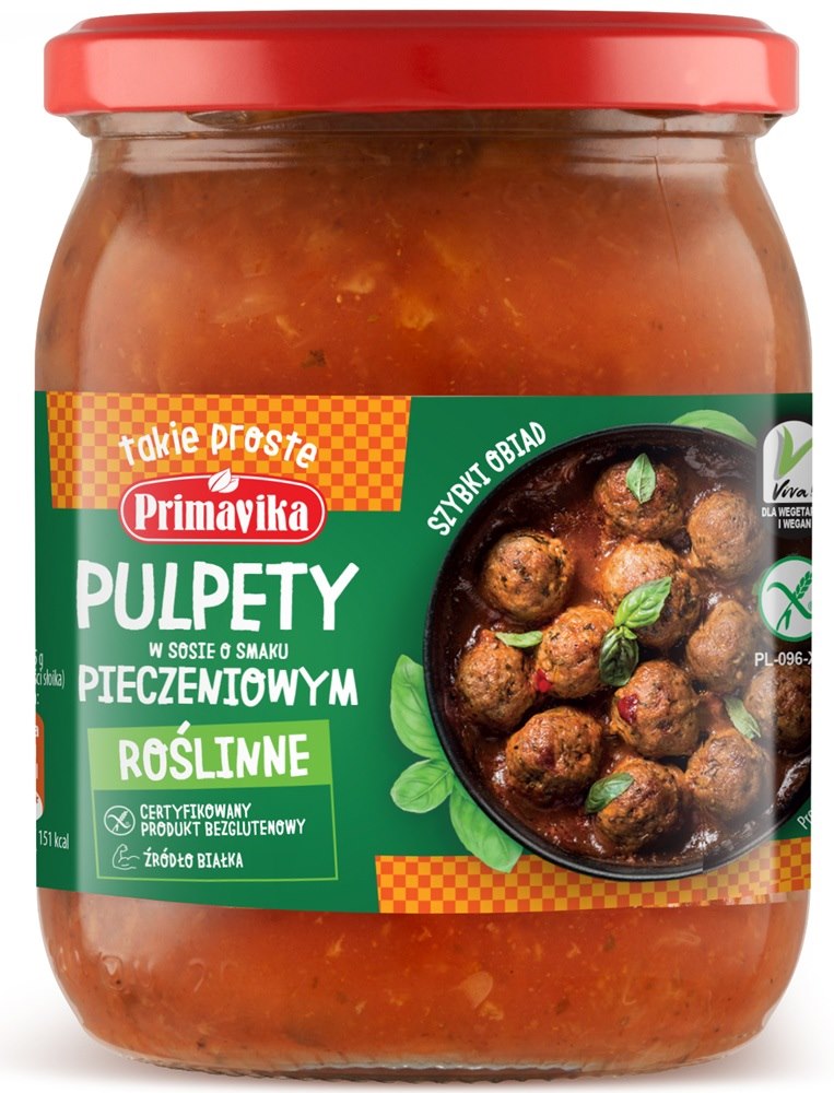 Pulpety roślinne w sosie o smaku pieczeniowym BEZGL. 470g