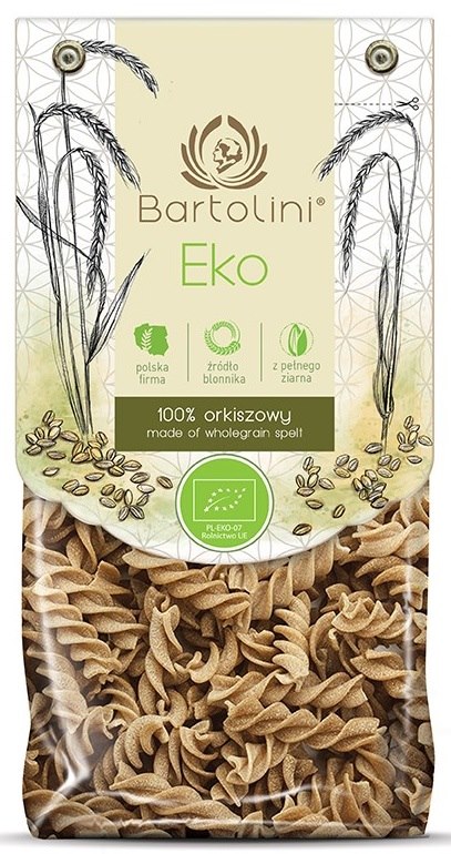 Makaron orkiszowy pełnoziarnisty świderek BIO 250g