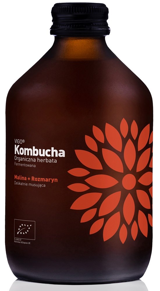Kombucha Malina + Rozmaryn BIO 330 ml