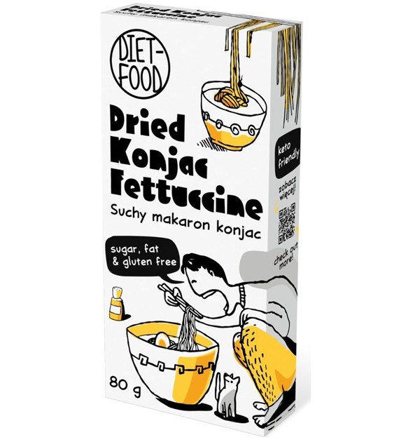 Makaron Shirataki Konjac Fettucine suchy  80g