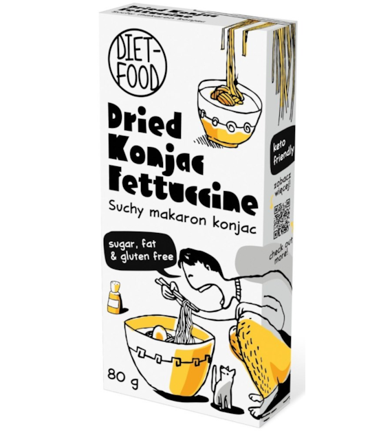 Makaron Shirataki Konjac Fettucine suchy  80g
