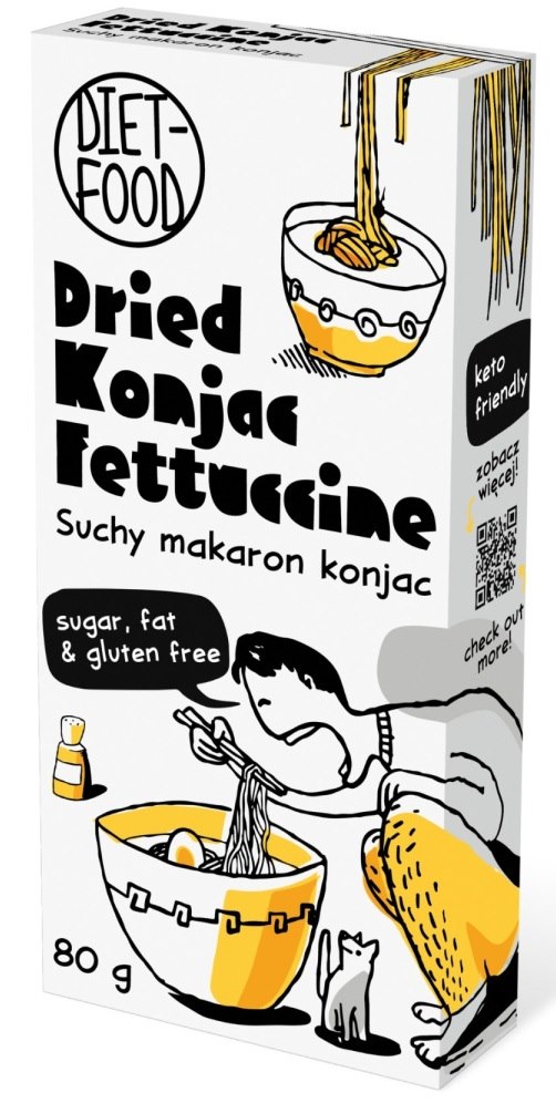Makaron Shirataki Konjac Fettucine suchy  80g
