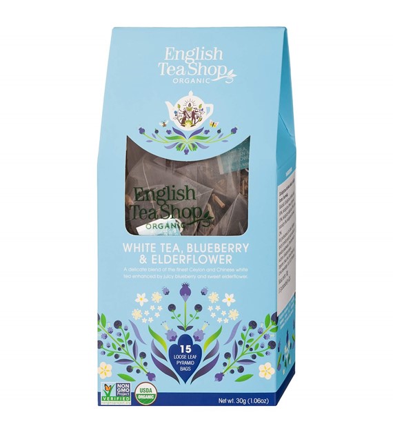 Herbata biała z dzikim bzem i borówką 15 piramidek 30g BIO