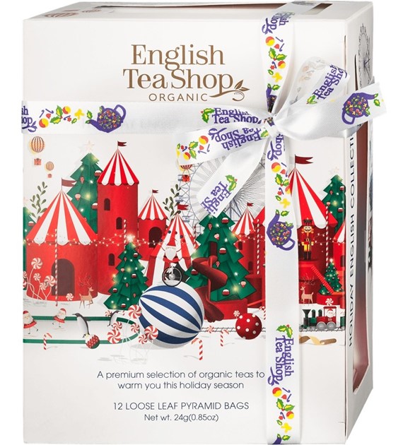 Zestaw herbat świątecznych piramidki Holiday WHITE  (12x2) BIO 24g BN