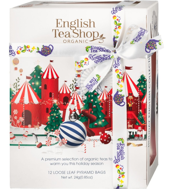 Zestaw herbat świątecznych piramidki Holiday WHITE  (12x2) BIO 24g BN